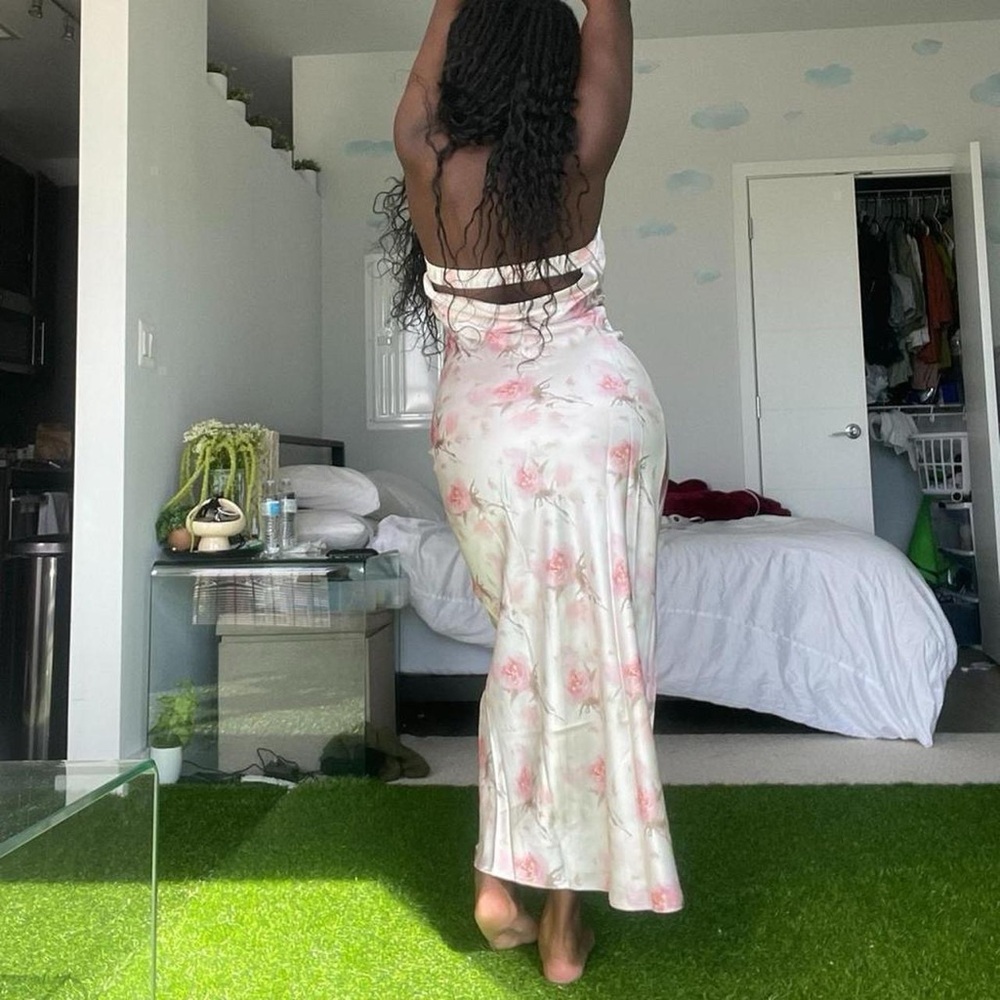 Floral Pink and White Women's Skirt